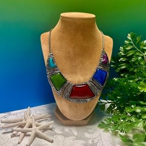 Colorful statement necklace